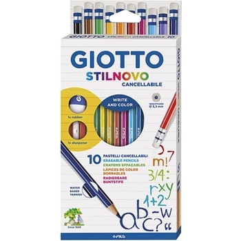 GIOTTO Цветен молив giotto с острилка и гума 10 броя 2568 00 (2568 00)