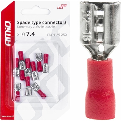 amio Elektrické konektory – samice (násuvka) 7.4mm 0.5-1.5mm2 10A 10 ks