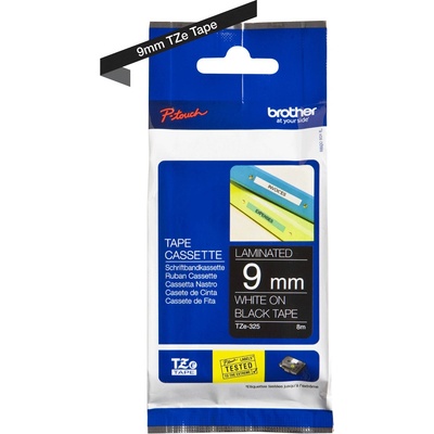 Páska Brother TZ-325 (Bílý tisk/černý podklad)