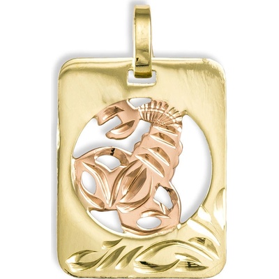 Gemmax Zlatý přívěsek Štír měsíční znamení destička GUPCN 68781