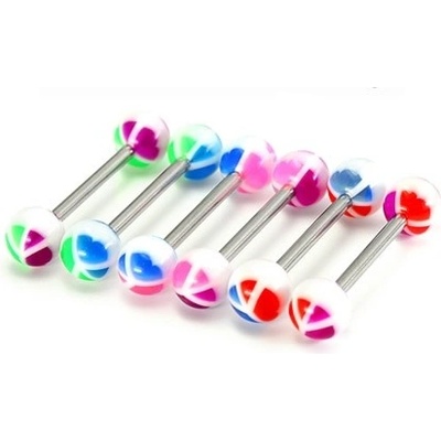 Marre piercing do jazyku činka peace ABBPEA