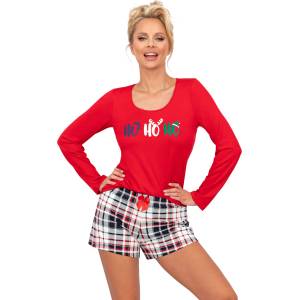 Donna Дамска пижама Piama-Ho-Ho-II-12-Red-RedV-64031-Red - Бордо, размер 44