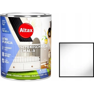 Altax akrylová Barva na dřevo 0,75 l lesklá bílá