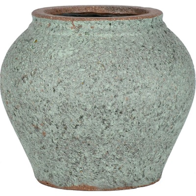 Pottery Pots Kvetináč Zeus, rustikálna zelená, 37 x 32 cm