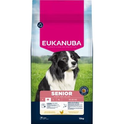 Eukanuba Senior Medium kura 15 kg