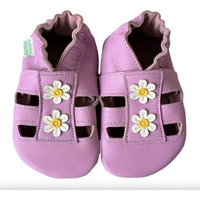 Hopi Hop kožené capáčky Barefoot Sandálky lila