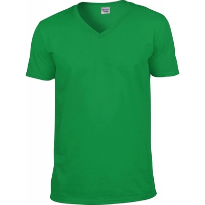 Gildan bavlněné tričko Softstyle do V irská zelená