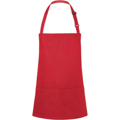 Karlowsky Krátká gastro zástěra KY123 Red 75x60cm
