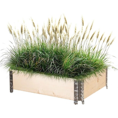 Atmowood Dřevěný vyvýšený záhon s kováním 80 x 60 x 20 cm hnědý