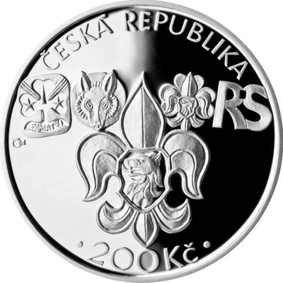Česká mincovna 100. výročí založení Junáka 200 Kč 2012 stříbrná mince Proof 13 g – Zbozi.Blesk.cz
