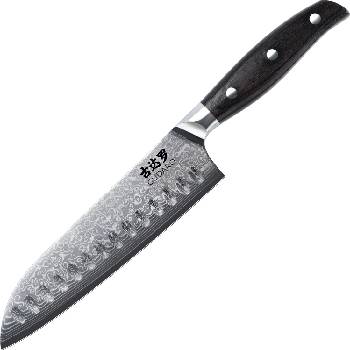 Gudaro - Дамасков Santoku кухненски нож SHIRO 7", 67 слоя стомана, дължина 17, 5cm (GU0034)