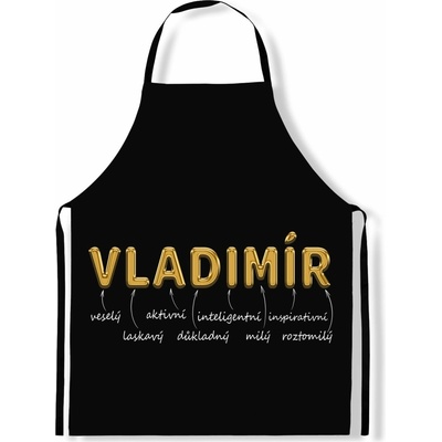IMPAR Zástěra Mužská jména Gold Vladimír