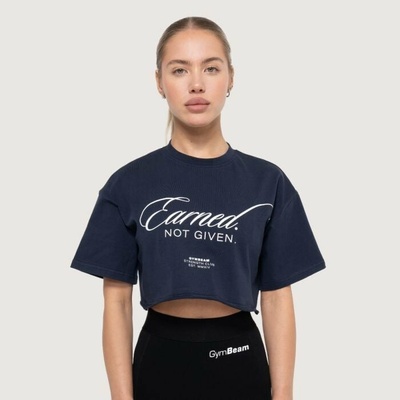 GymBeam Women‘s Earned Cropped T shirt Midnight
