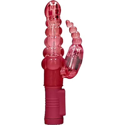 Shots Toys Мултифункционален секс вибратор с анална приставка "rotating bubbles" 16 см