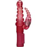 Shots Toys Мултифункционален секс вибратор с анална приставка "rotating bubbles" 16 см