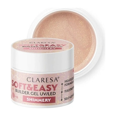 Claresa Soft Easy stavebný gél shimmery 90g