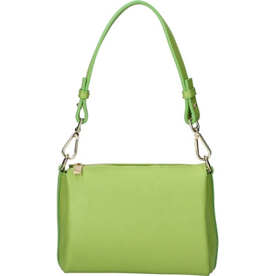 Trendy dámská kožená crossbody kabelka Inka zelená
