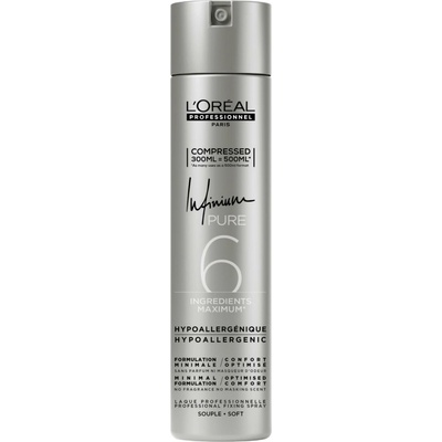 Hypoalergénny lak na vlasy s ľahkou fixáciou Loréal Professionnel Infinium Pure Soft - 300 ml - L’Oréal Professionnel