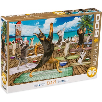 EUROGRAPHICS Пъзел Eurographics от 500 XL части - Йога за кучета и котки (65005454)