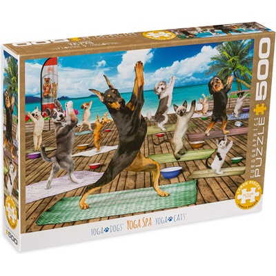 EUROGRAPHICS Пъзел Eurographics от 500 XL части - Йога за кучета и котки (65005454)
