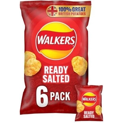 Walkers solené bramborové chipsy 6 x 25 g