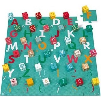 Janod Drevené kocky Kubix Abeceda Čísla