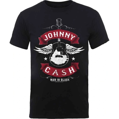 Johnny Cash Winged Guitar Black M Риза (BILMAR00176M)