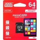 Pamäťové karty GOODRAM microSDXC 64GB UHS-1 U1 + adapter M1AA-0640R11