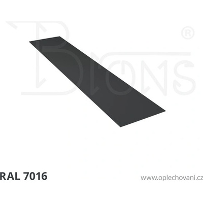 Brons Rovinný plech 400 x 2000 mm tmavě šedá