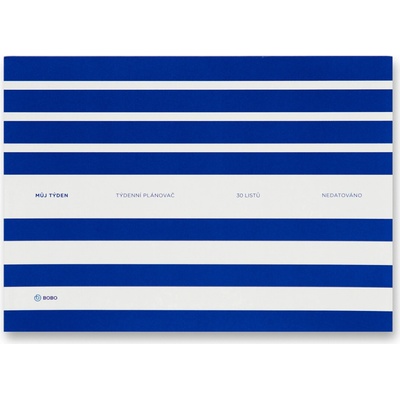 Bobo Nedatovaný plánovač A4 týdenní na šířku 30 listů – Zboží Mobilmania