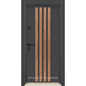 Starsteeldoor Блиндирана врата Outdoor - MFS-01 Антрацит орех (цена без монтаж)