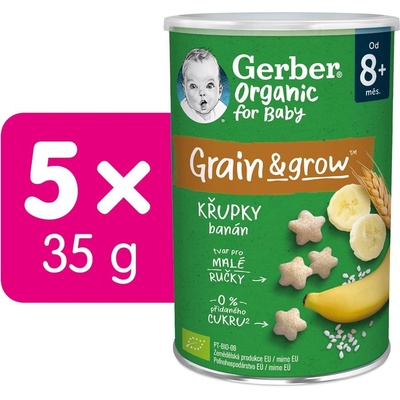 Gerber Organic chrumky banánové 5 x 35 g