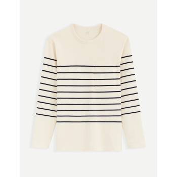 Celio Кремава мъжка тениска на райета Celio Veboxmlr Celio | Byal | МЪЖЕ | S