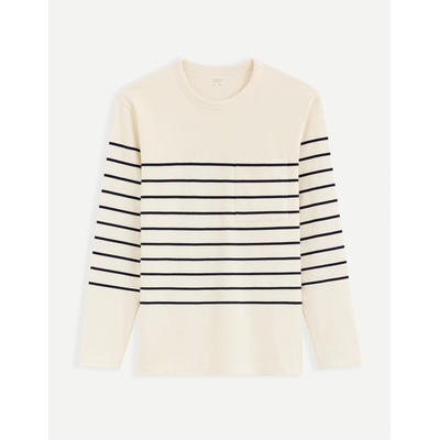 Celio Кремава мъжка тениска на райета Celio Veboxmlr Celio | Byal | МЪЖЕ | S