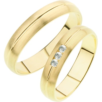 Snubní prsteny ze žlutého zlata SP-202Z