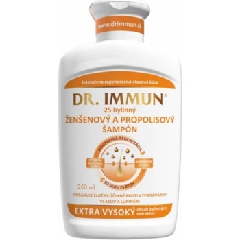 Dr.Immun 25 bylinný šampon se ženšenem a propolisem proti vypadávání vlasů a proti lupům 250 ml