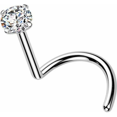 MARRE Luxusní piercing do nosu s Moissanit 0.11ct (3 mm), TITAN TM008-030