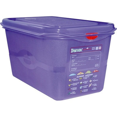 Denox gastronádoba GN1/3 s víkem GASTRONOX ALLERGEN, 150 mm, PP, objem 6 L,