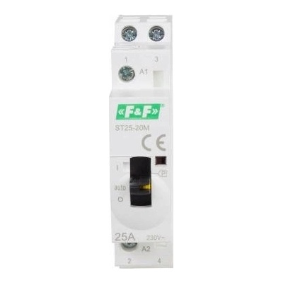 Stykač F&F 25 A 230 V IP20 modulární s ručním ovládáním