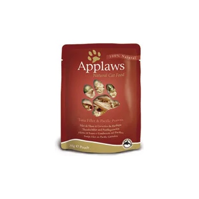 Applaws Tuna with Pacific Prawn in Broth - риба тон и скариди в бульон 70gr