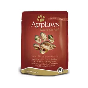 Applaws Tuna with Pacific Prawn in Broth - риба тон и скариди в бульон 70gr