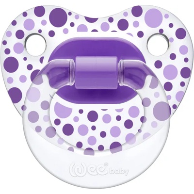 Wee Baby Залъгалка Wee Baby Transparent, 6-18 месеца, лилава (837)