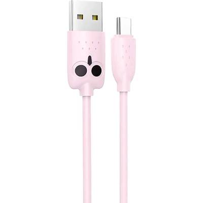 Hoco KP22747 USB - KX1 USB-C, 1m, růžový