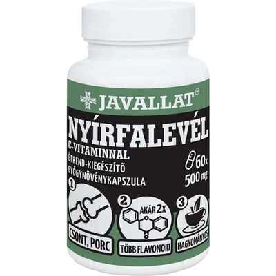 JAVALLAT Бяла бреза (лист) + витамин С 60 капсули | Javallat (812153 JAV)