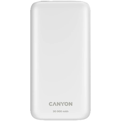 CANYON power bank PB-301 LED 30000 mAh PD 20W QC 3.0 White (CNE-CPB301W)