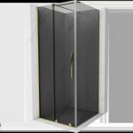 Mexen Velar плъзгаща се душ кабина 90 x 90 см, графит, златна - 871-090-090-41-50 (871-090-090-41-50)