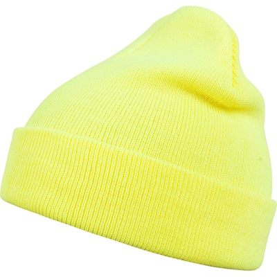 Masterdis Бийни шапка в неоново жълт цвят MSTRDS Beanie Basic Flap neonyellow UB-10248-00162 - Жълт, размер one size