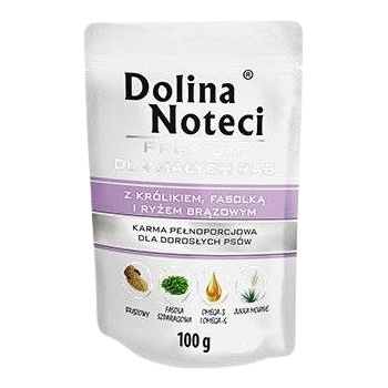 Dolina Noteci PREMIUM dla psów małych ras z królikiem, fasolką i ryżem 185g