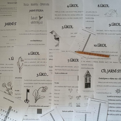 Šakalíkova trasa - JARNÍ STEZKA Provedení: Tištěný + laminovaný soubor