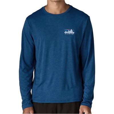 Patagonia Мъжка спортна тениска Patagonia L/S Cap Cool Daily Shirt '73 Skyline Sport shirt - Clement Blue / Light Clement Blue X-Dye (216-8003-0214)